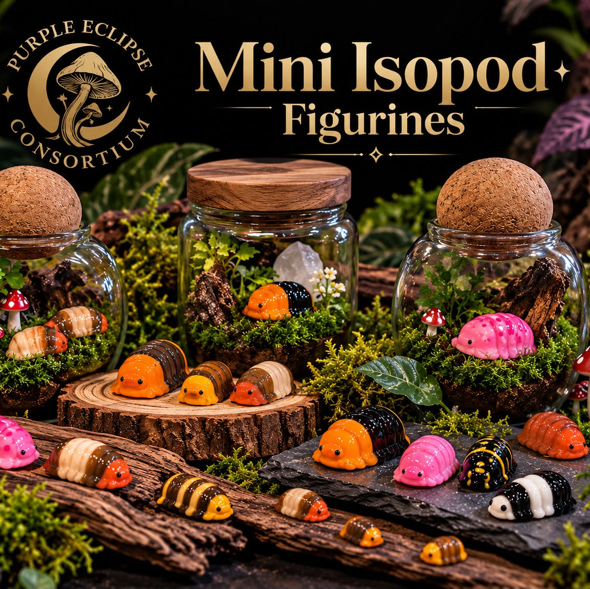 Minature hand crafted resin isopods for decoration