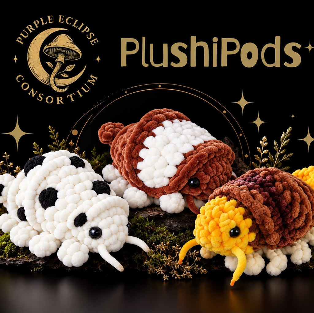 PlushiPods dairy cow, panda king, rubber ducky